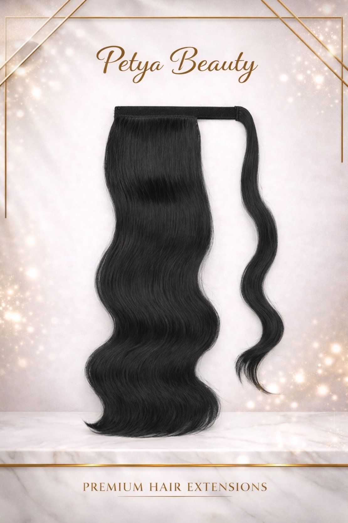 Опашка с лента/кичур (нов модел) - Черен