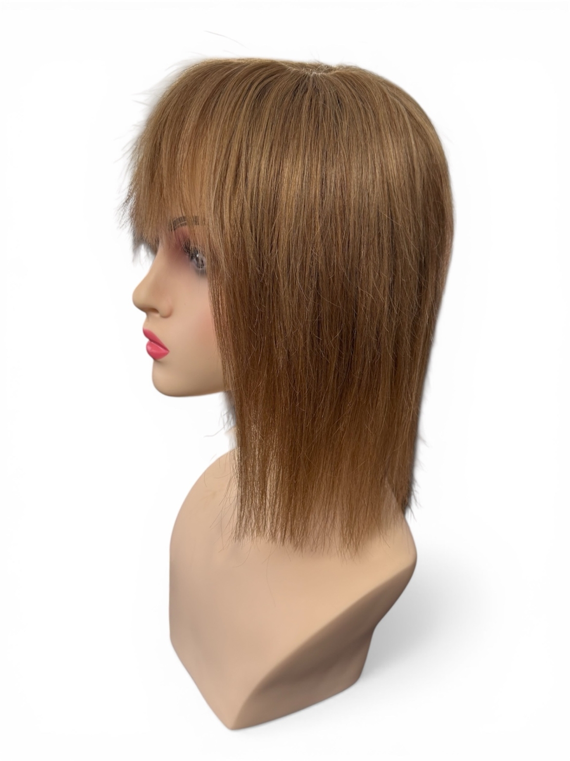 Тупе - 100% естествен косъм – Модел СТАНДАРТ - Тъмно русо 30см