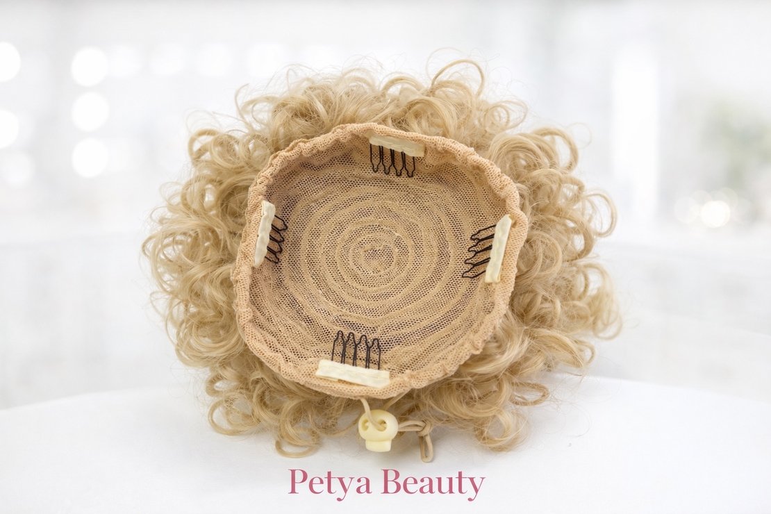 Кок с мрежа и ластик - Натурално русо