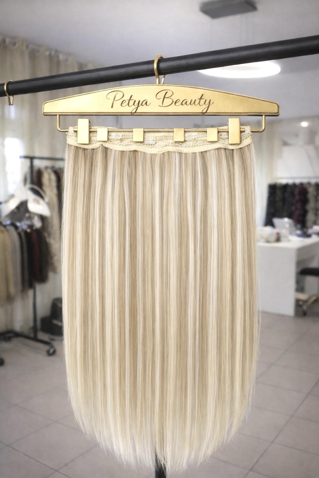 Комплект екстеншън от 4 части в цвят - ТЪМНО РУСО С КИЧУРИ /200 грама/