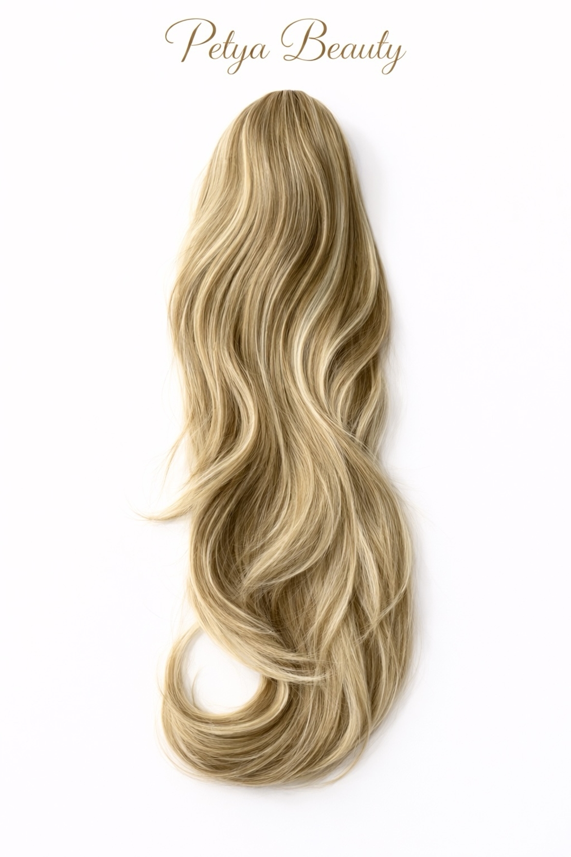 Опашка с мрежа и ластик - ТЪМНО РУСО С БЕЛИ КИЧУРИ (ВЪЛНИ)