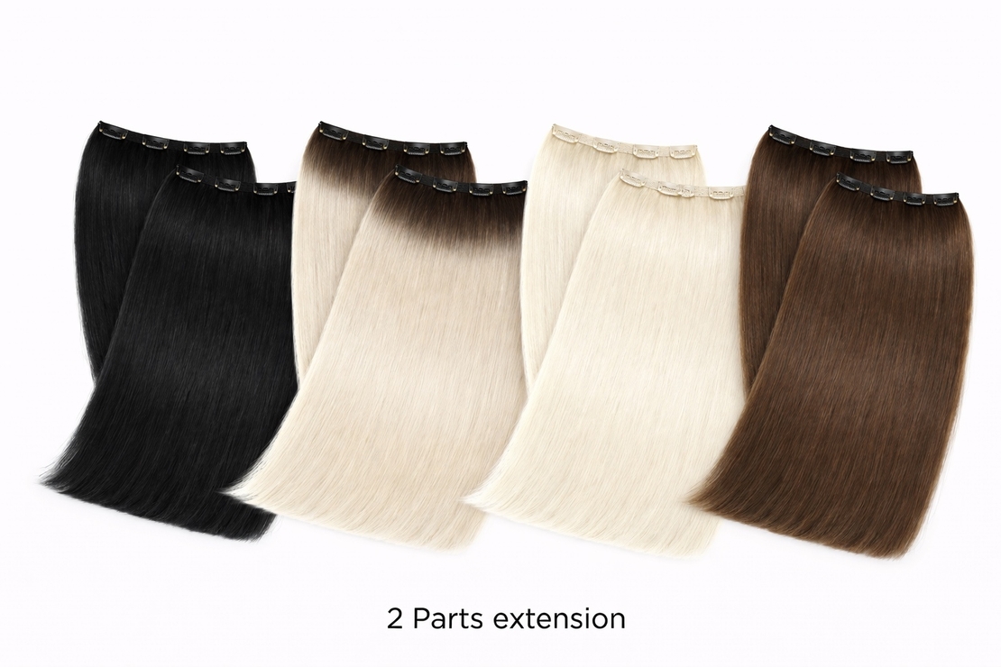 100% Естествен косъм - Екстеншън от 2 части - 150 грама