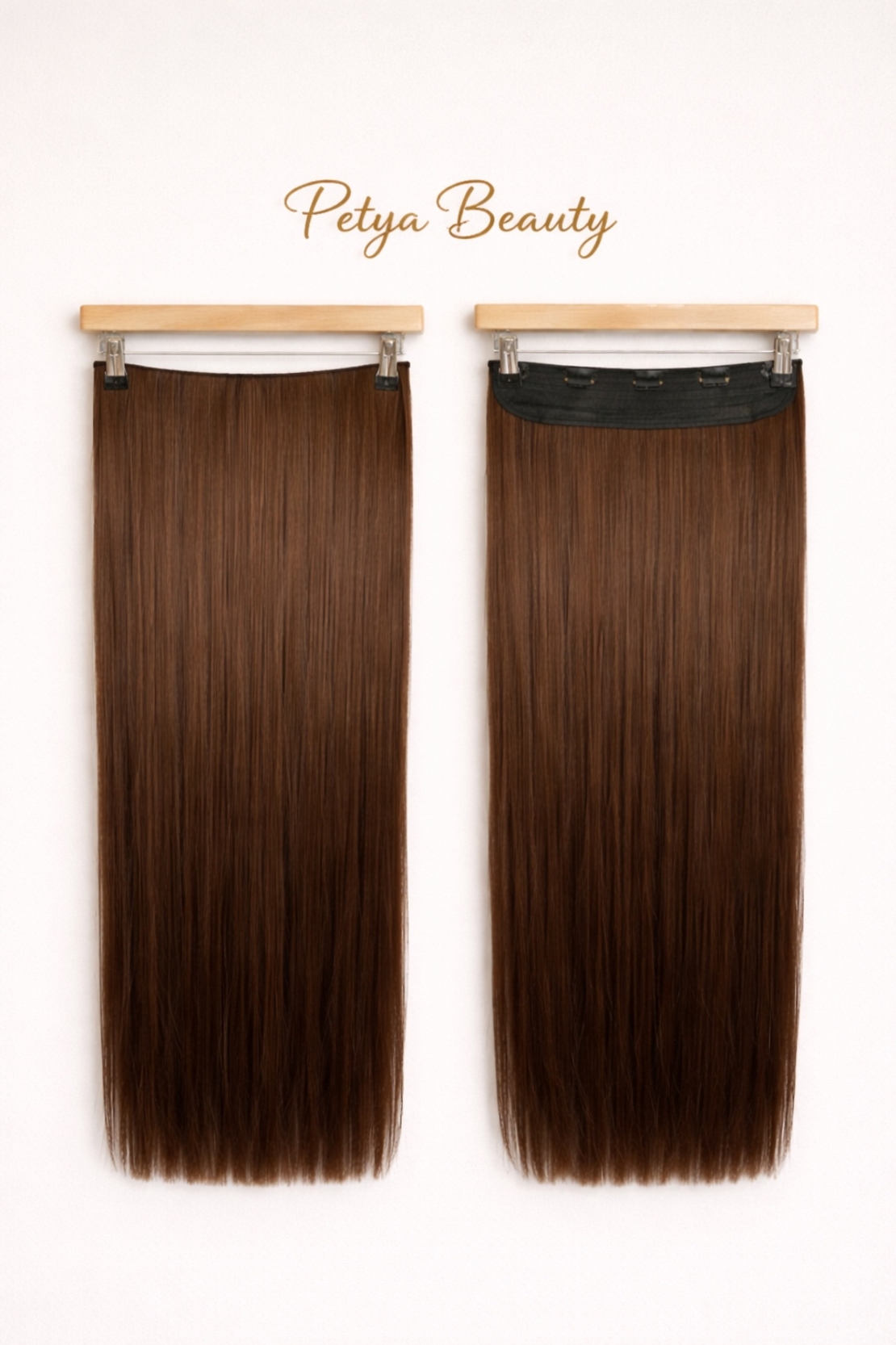 Екстеншън на цял ред - КАФЯВО МОКА - 85см.