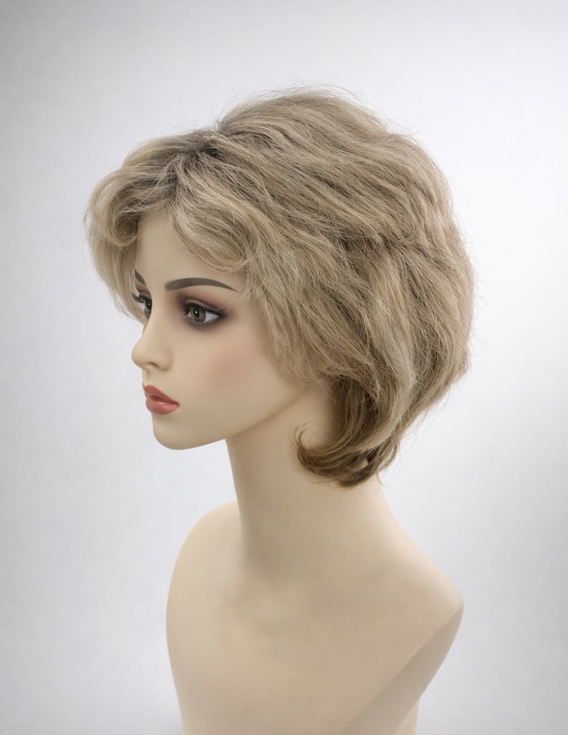 Перука - 100% естествен косъм - БЕЛА