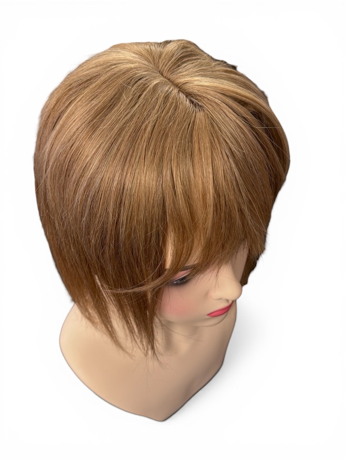 Тупе - 100% естествен косъм – Модел СТАНДАРТ - Тъмно русо 30см