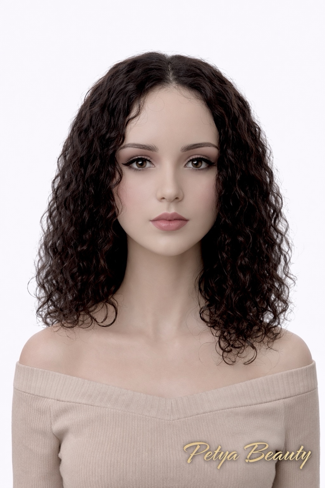 /ПРЕМИУМ/ Тупе - 100% естествен косъм - Тъмно кафяво No:3 (къдрици)