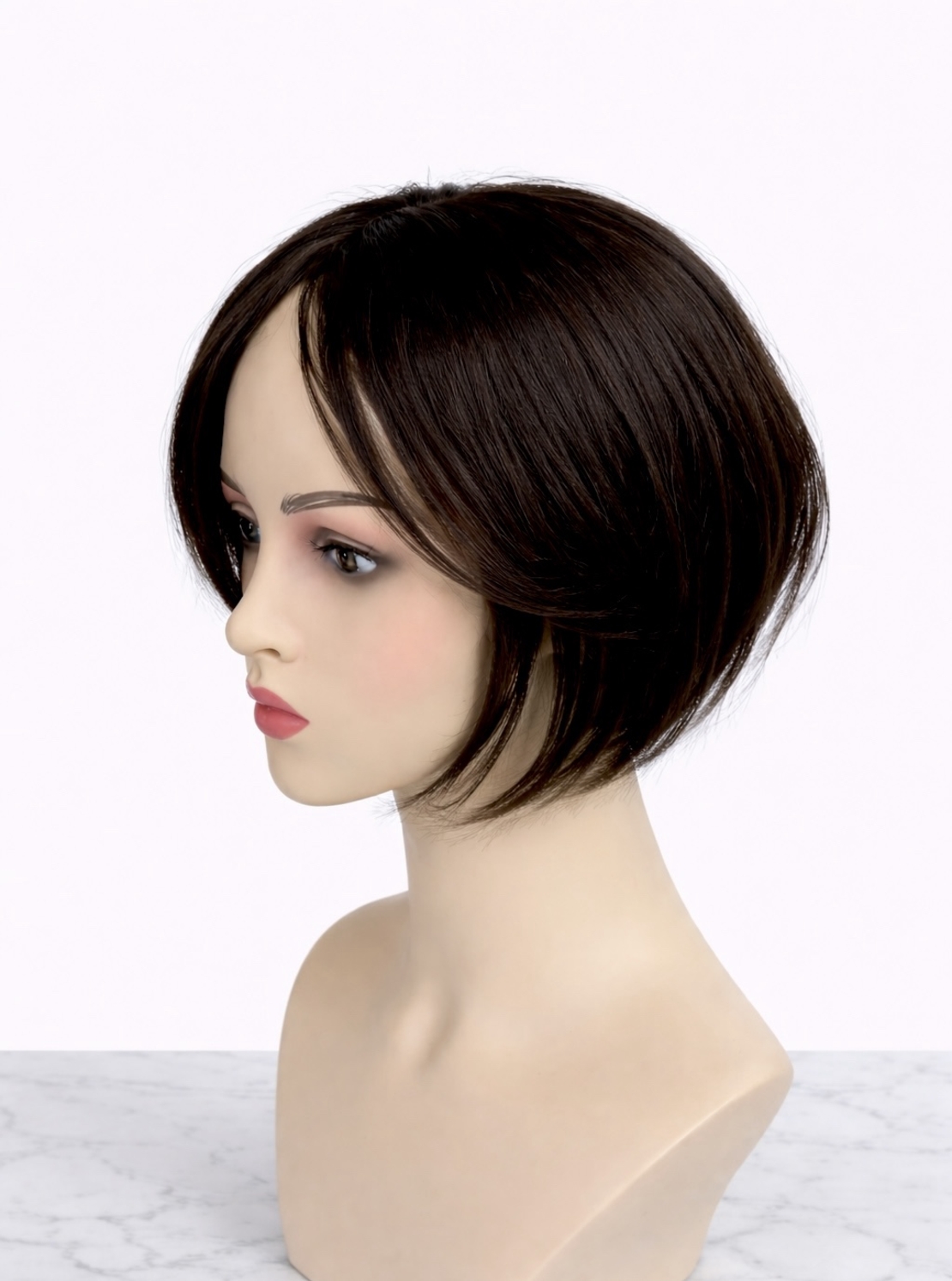 Тупе - 100% естествен косъм – Модел МИНИ - Тъмно кафяво No:3