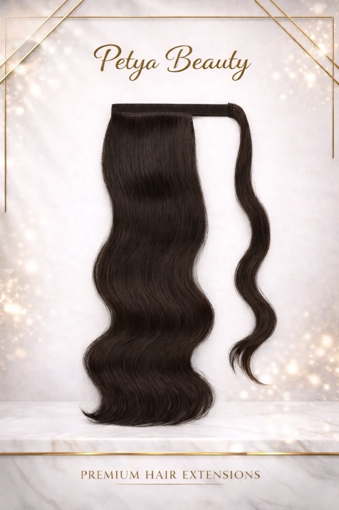 Опашка с лента/кичур (нов модел) - Шоколад /Кафяво No:5/