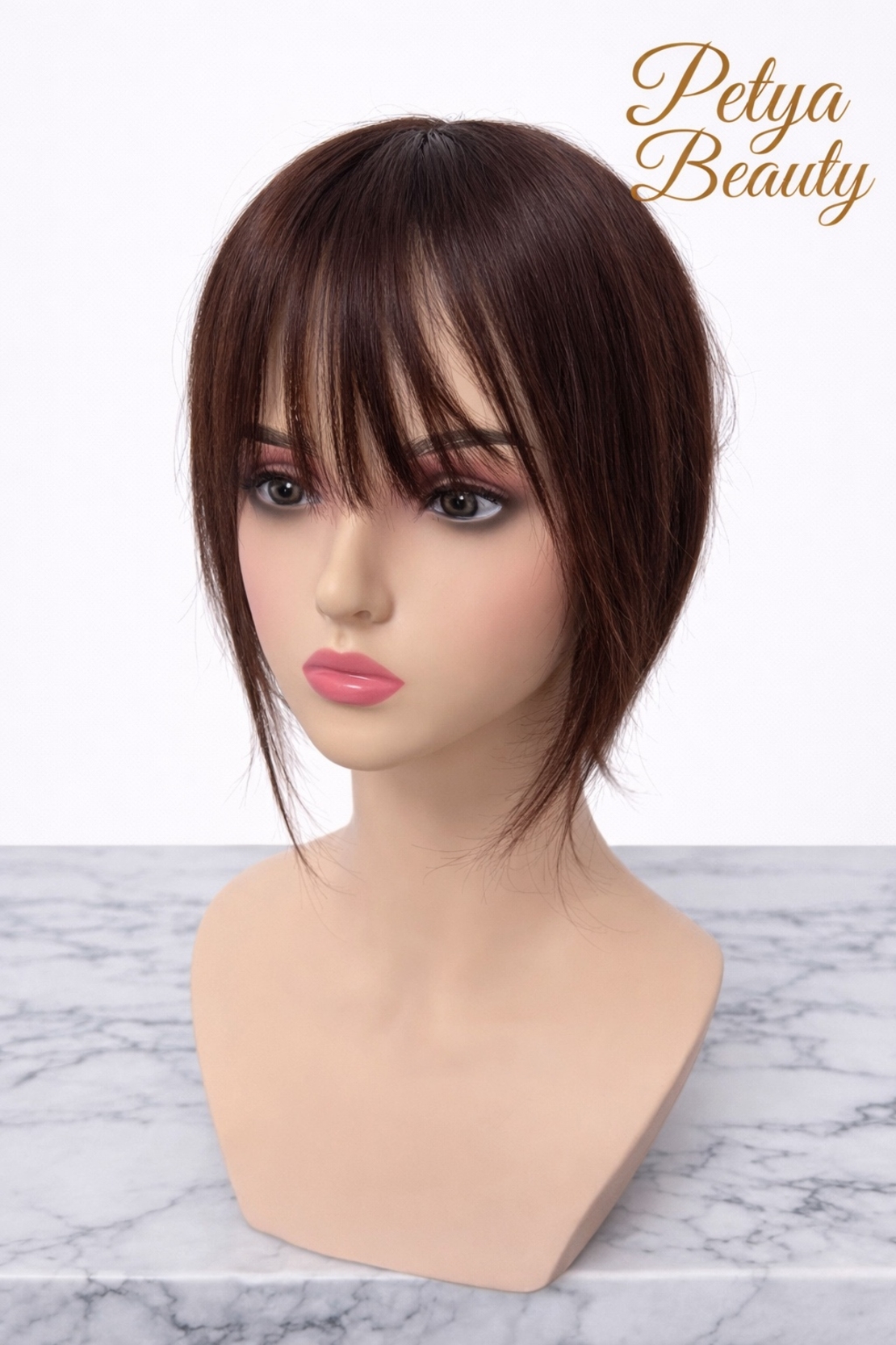 Тупе - 100% естествен косъм – Модел МИНИ - Кафяво No:5