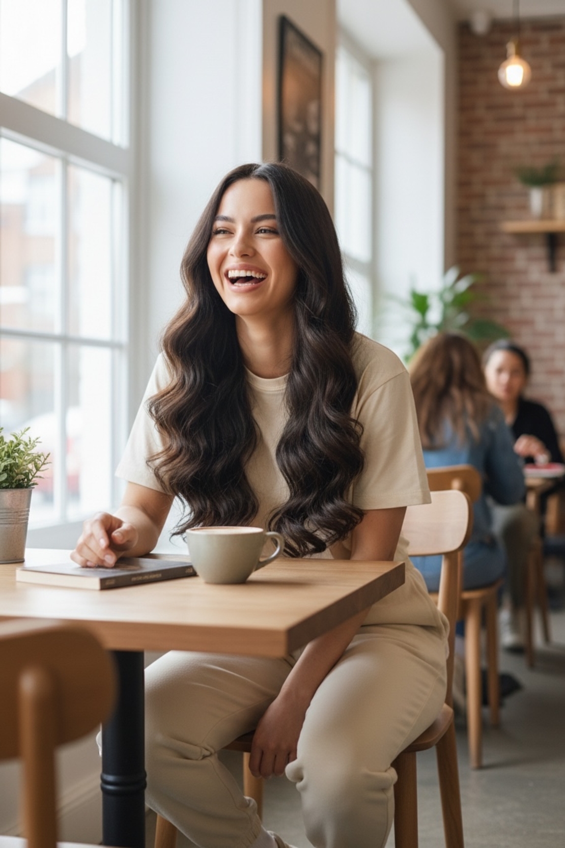 /ПРЕМИУМ/  екстеншън от 1 част в цвят - КАФЯВ N5 (вълни)