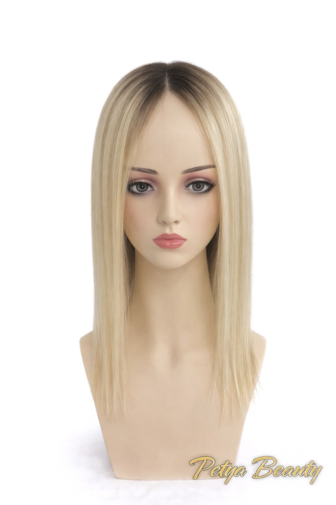 /ПРЕМИУМ/ Тупе - 100% естествен косъм - Натурално русо с тъмен корен