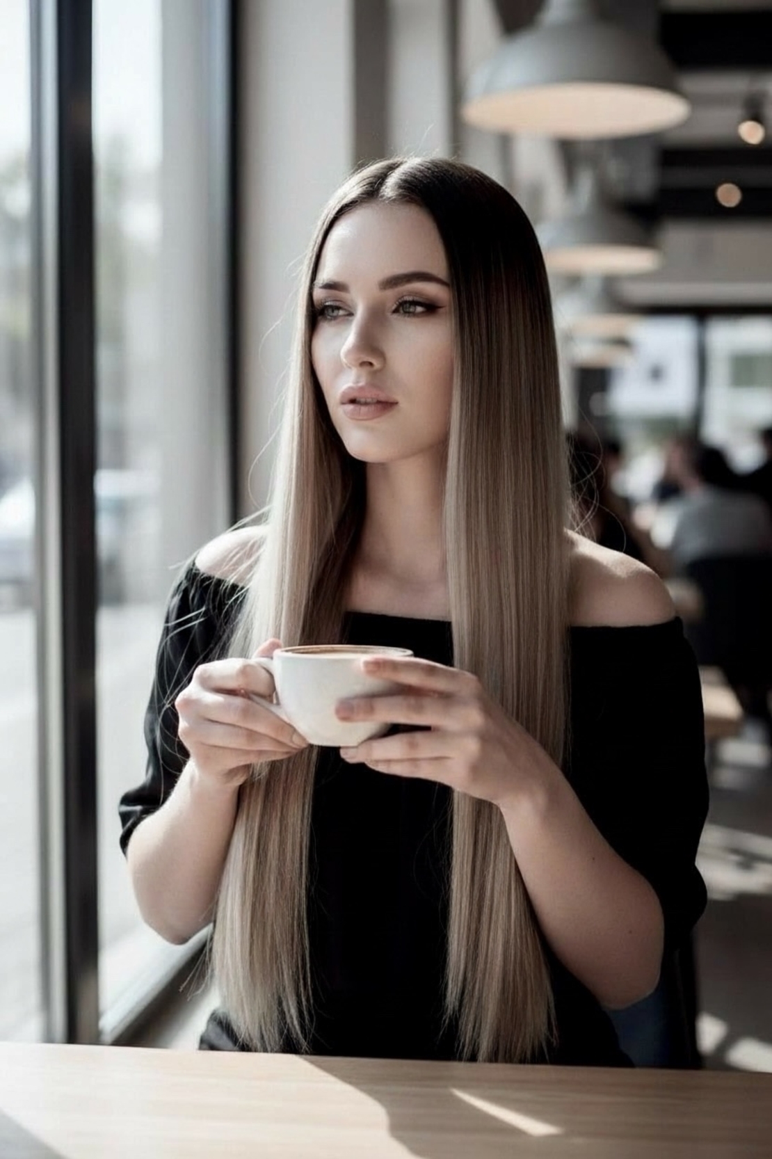 Комплект екстеншън от 4 части в цвят - ОМБРЕ