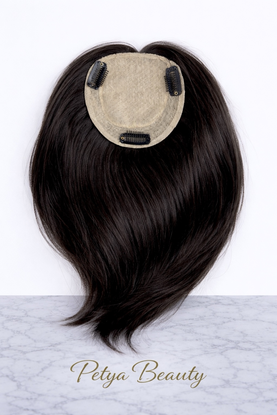 Тупе - 100% естествен косъм – Модел МИНИ - Тъмно кафяво No:3