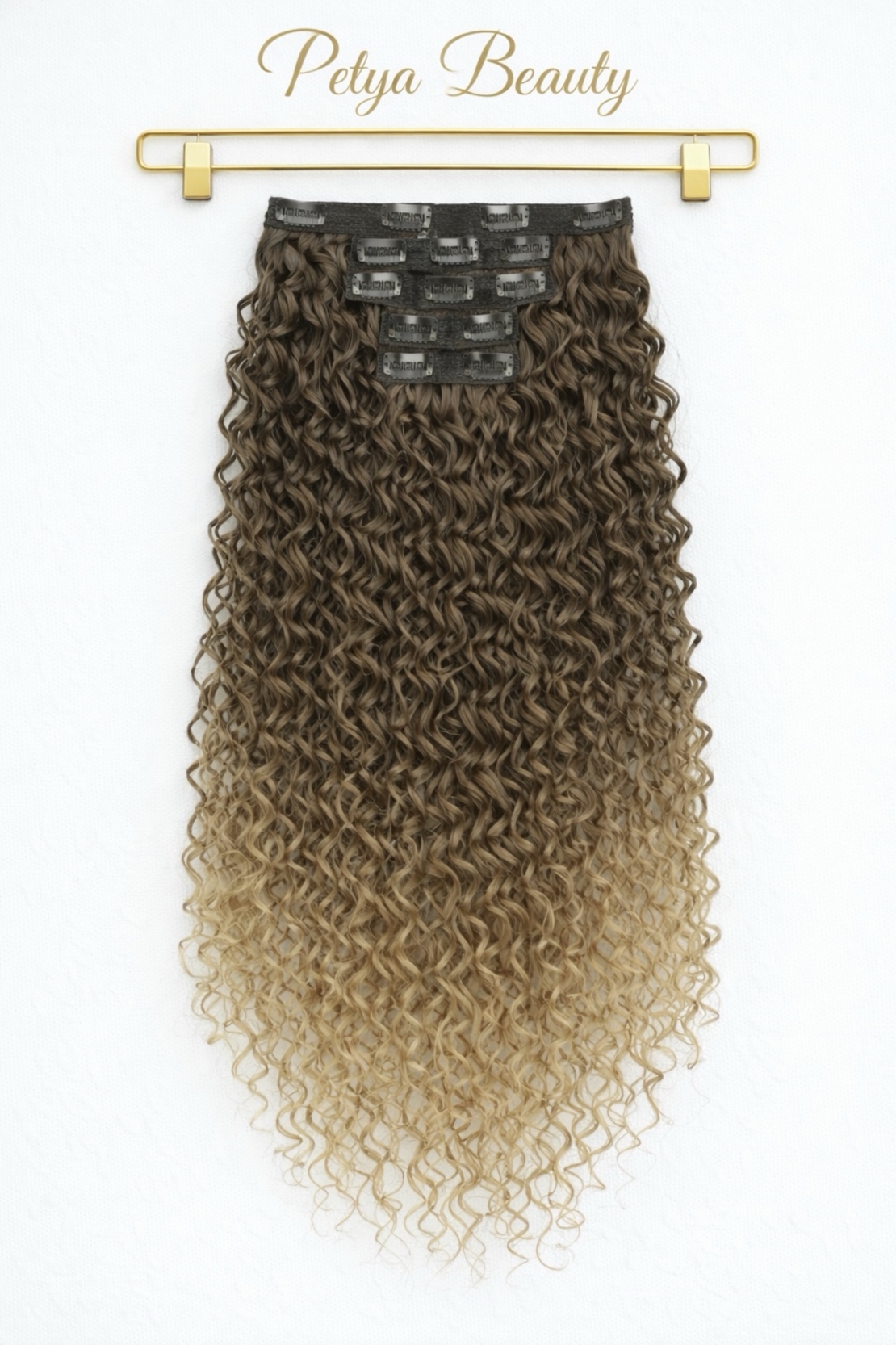 Комплект екстеншън от 6 части - ЦВЯТ 4T27 ( КЪДРИЦИ)