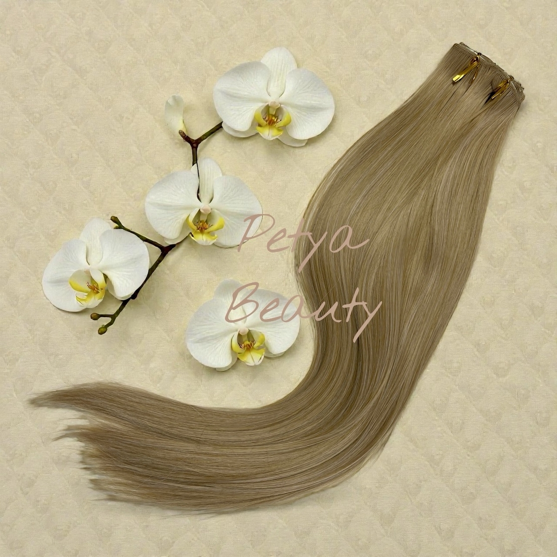 Комплект екстеншън от 8 части в цвят - НАТУРАЛНО РУСО