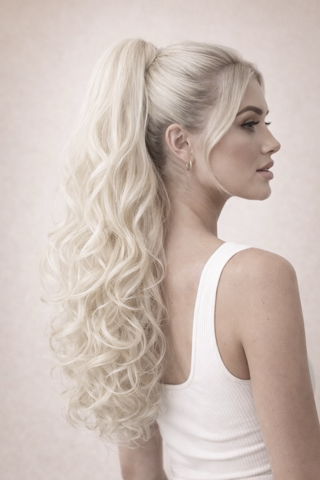 Опашка с шнола - Бяло русо (вълни)