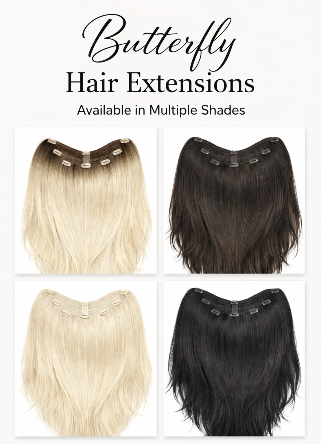 Екстеншън - ПЕПЕРУДА - 100% естествен косъм