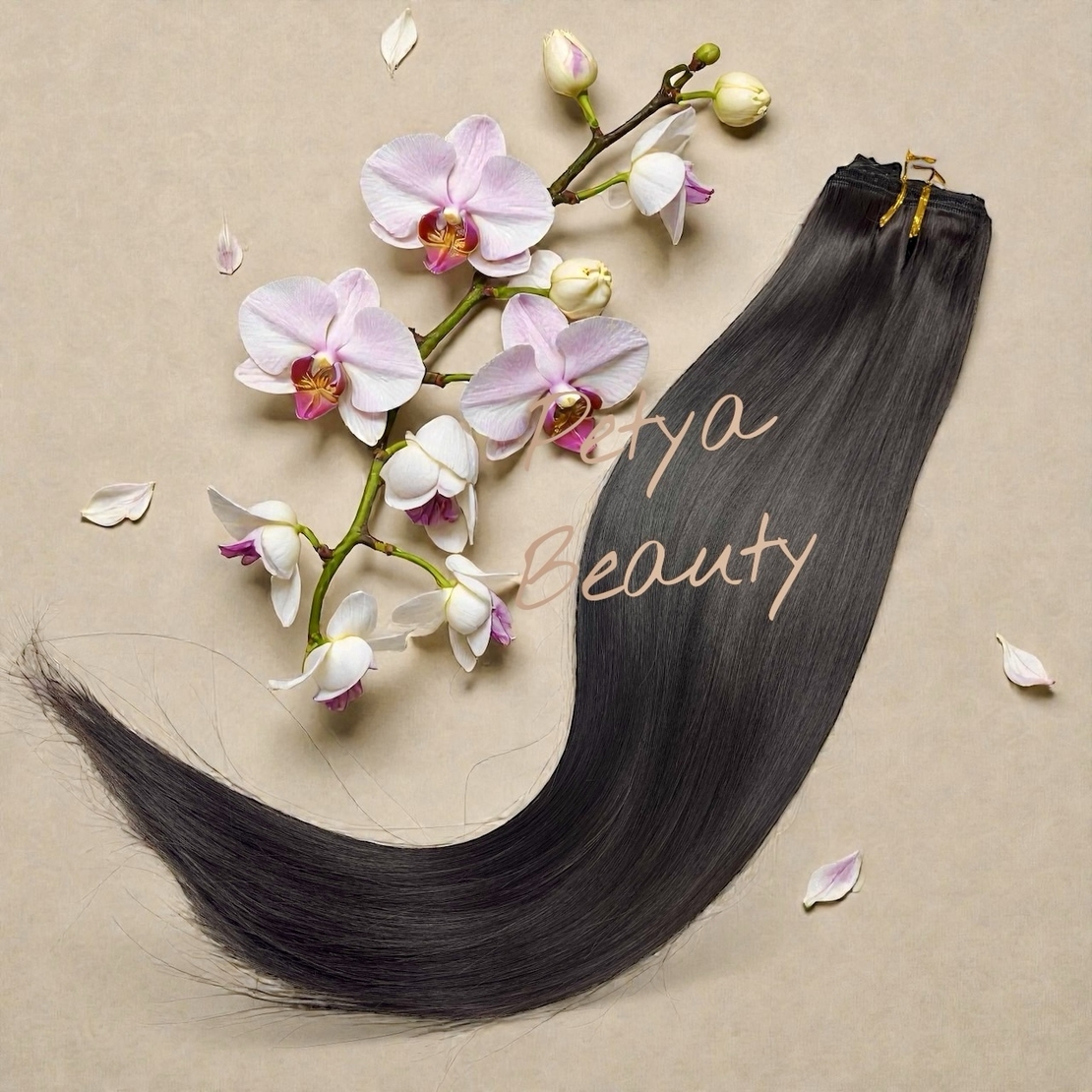 Комплект екстеншън от 8 части в цвят - ТЪМНО КАФЯВО