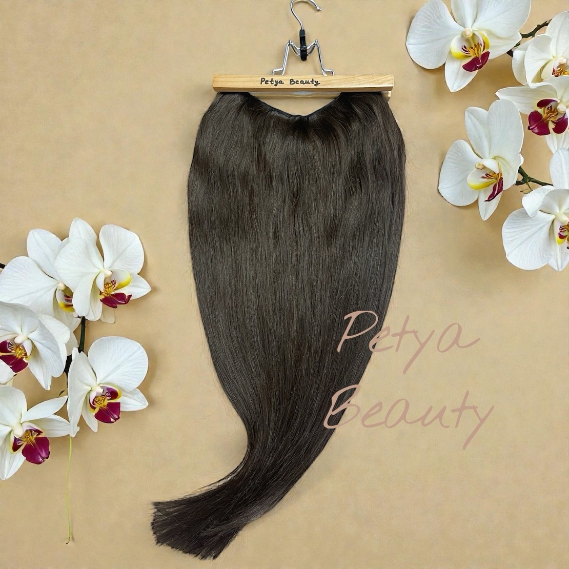 100% Естествен косъм - V образен екстеншън за обем в горната част