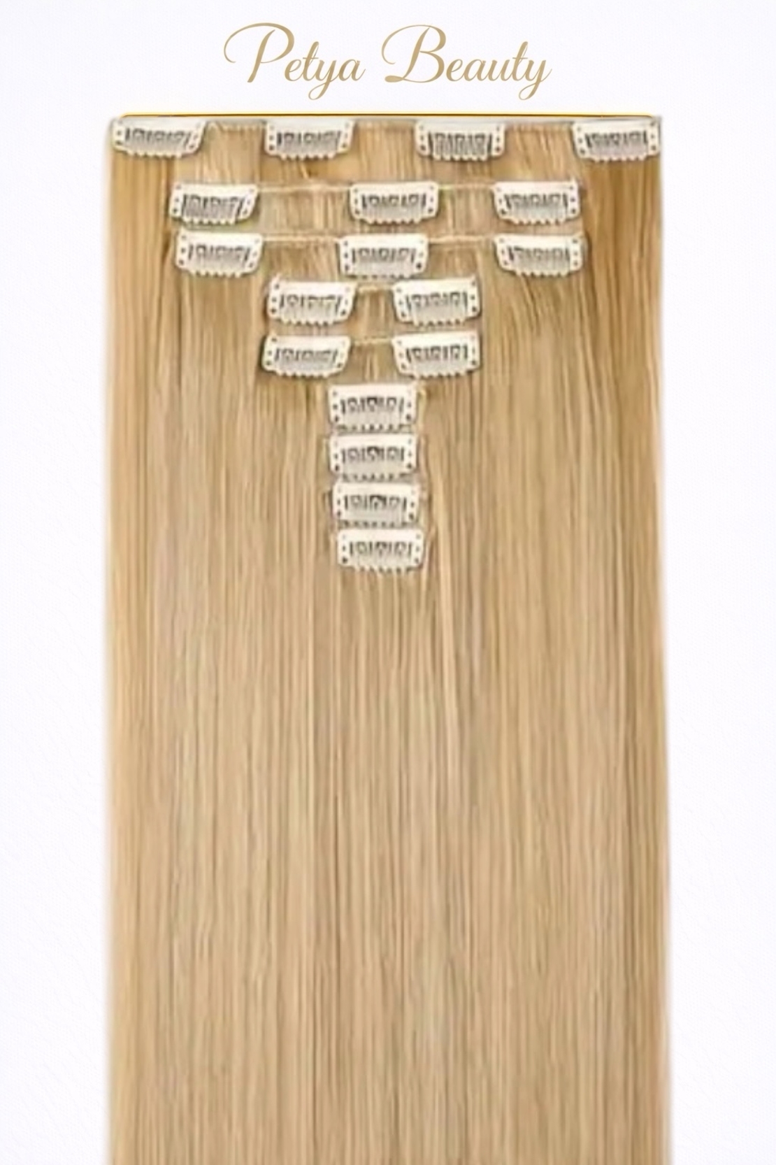 Комплект екстеншън от 9 части - ТЪМНО РУСО