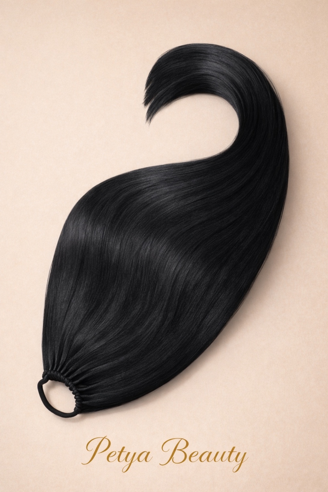 /ПРЕМИУМ/ Опашка с ластик - Черно 85см - МЕГА ДЪЛЖИНА И ОБЕМ