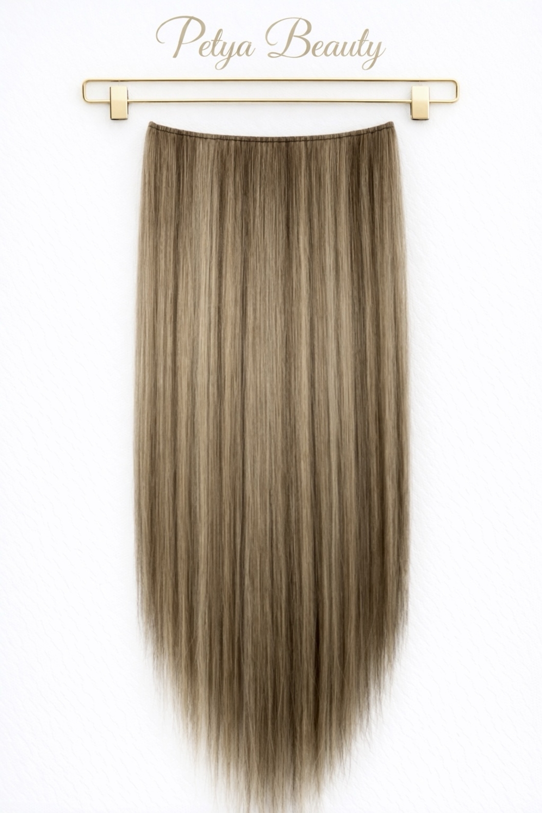 Комплект екстеншън от 9 части - СВЕТЛО КАФЯВО С КИЧУРИ