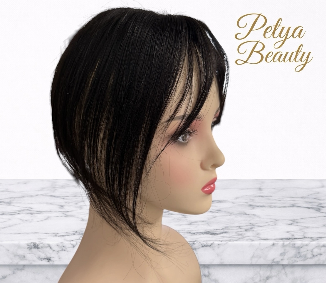 Тупе - 100% естествен косъм – Модел МИНИ - Тъмен кестен