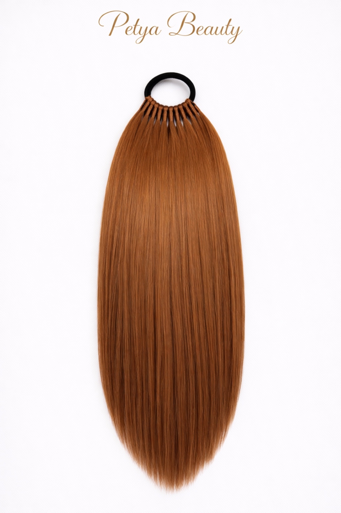 Опашка с ластик /ПРЕМИУМ/ - Джинджър 70см