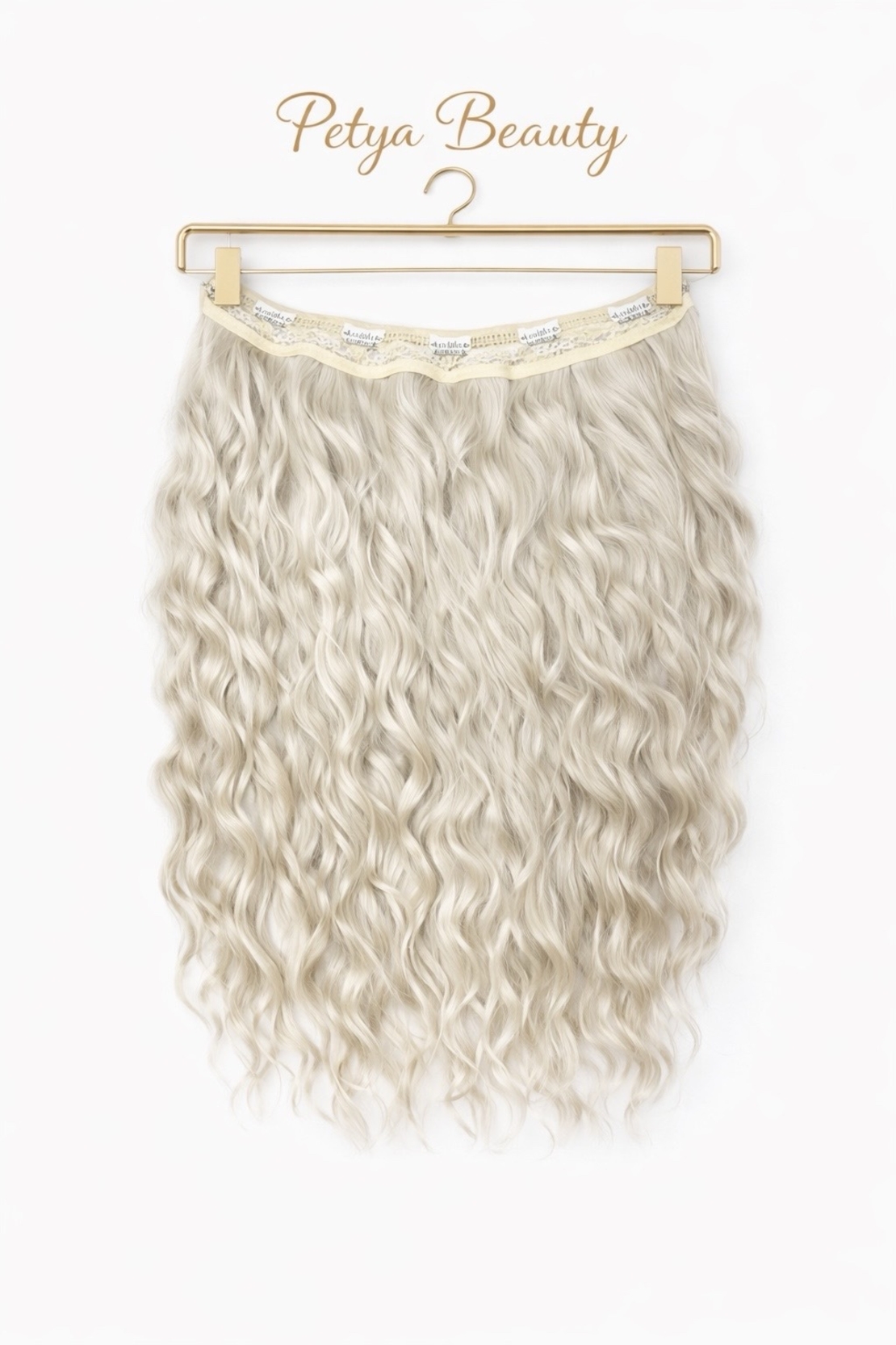 Екстеншън на цял ред в цвят - БЯЛО РУСО (ВЪЛНИ)