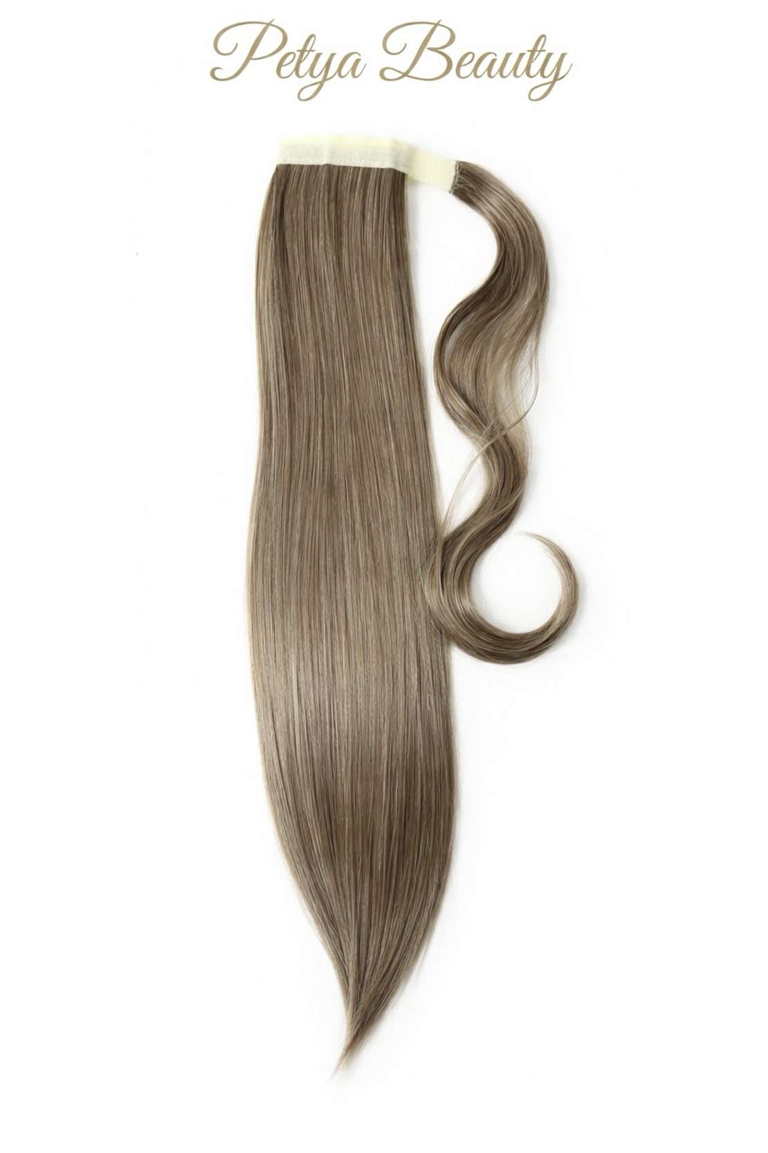 Опашка с лента/кичур - Тъмно пепелно русо