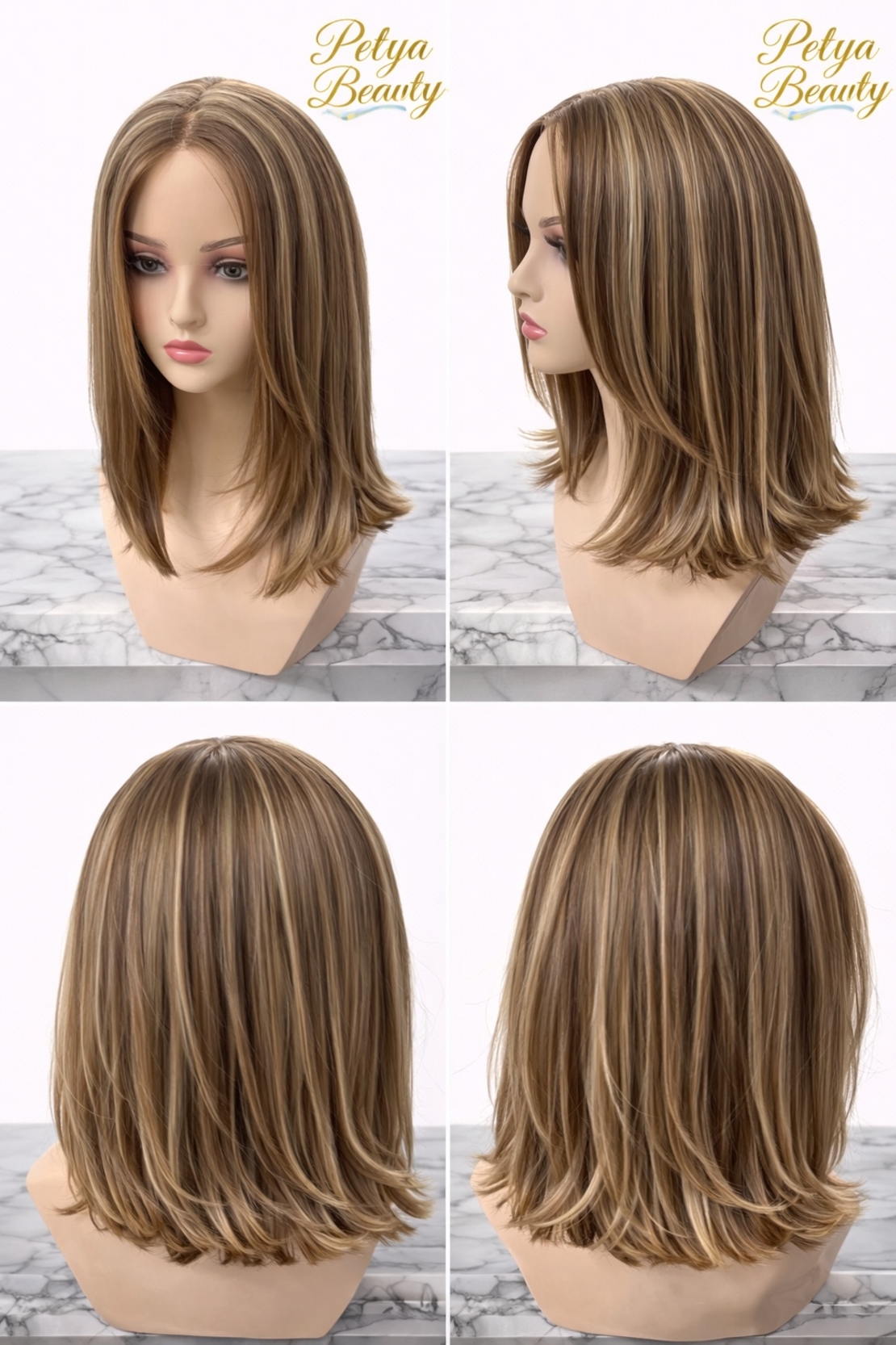 Перука - ПЛАМЕНА - РЕАЛИСТИЧЕН скалп