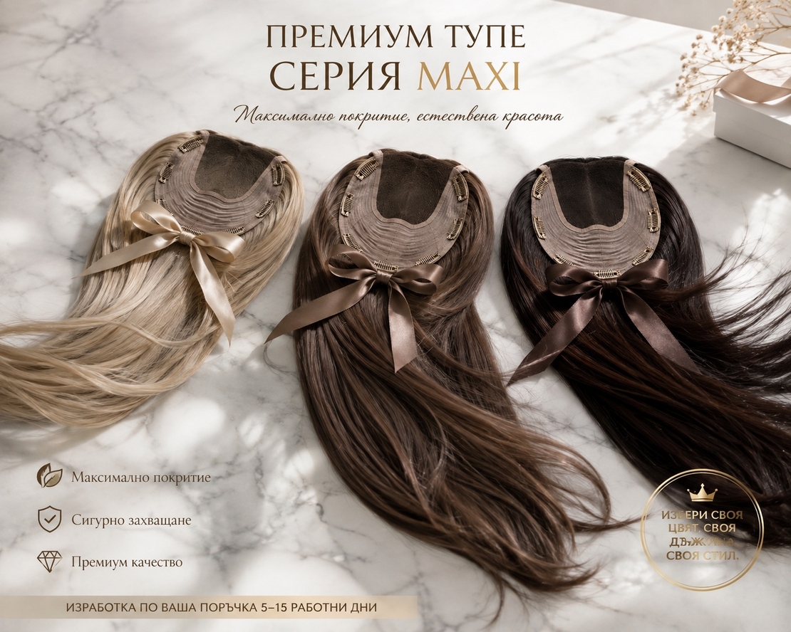 /ПРЕМИУМ/ Тупе - MAXI - 100% естествен косъм