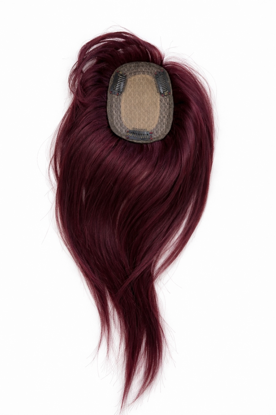 Тупе - 100% естествен косъм – Модел МИНИ - Вишнево червено 35см