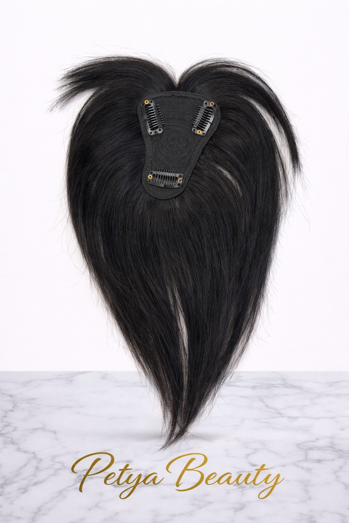 Тупе - 100% естествен косъм – Модел МИНИ - Черно 25см