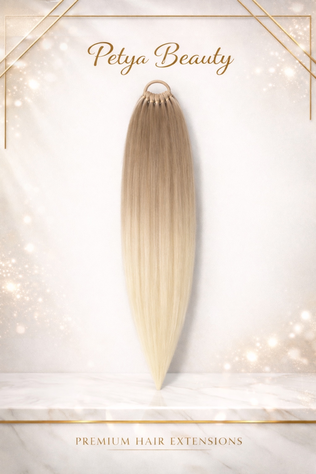 Опашка с ластик - Сахара омбре (РЪЧНА изработка)