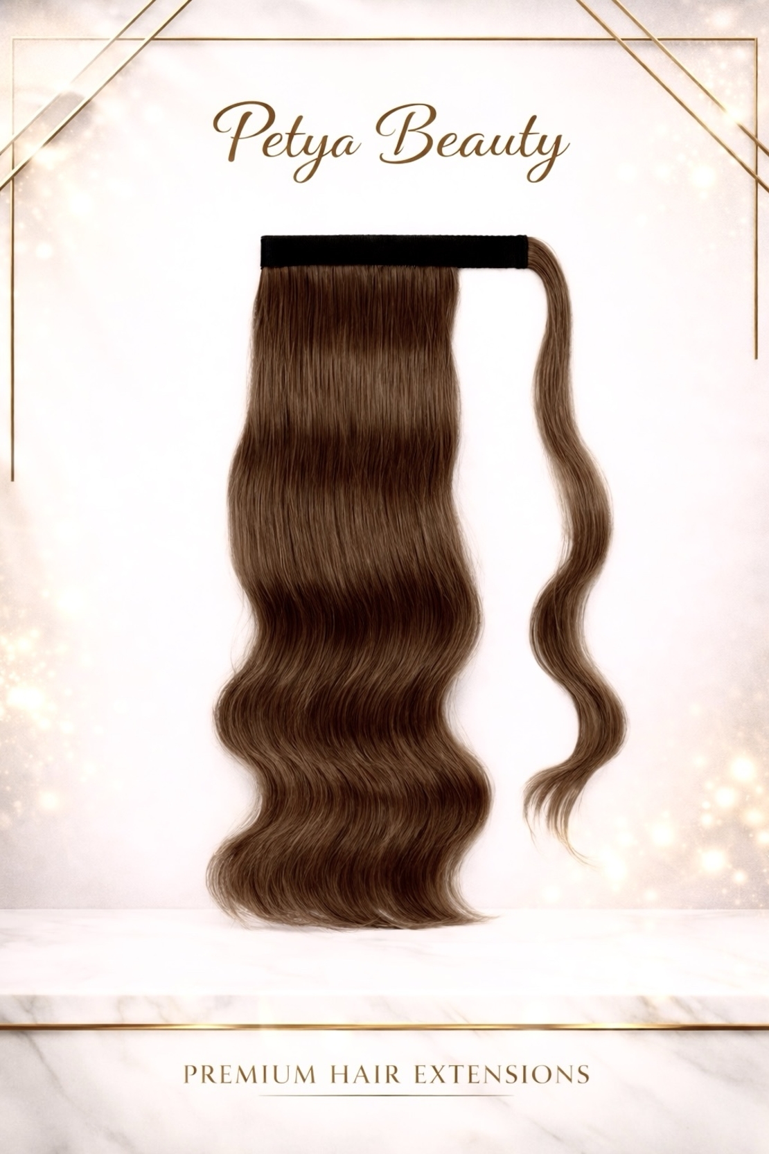 Опашка с лента/кичур (нов модел) - Карамел