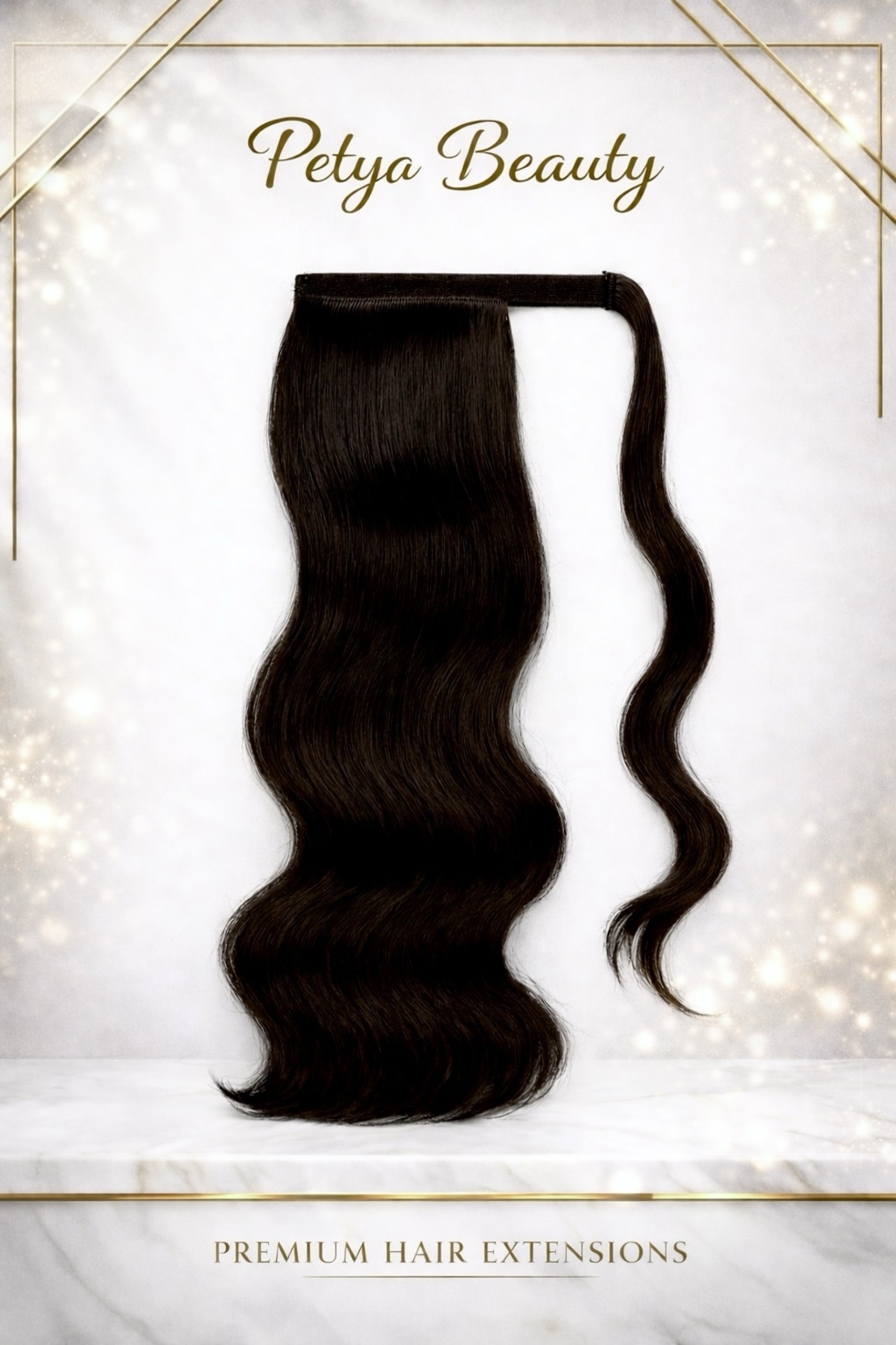 Опашка с лента/кичур (нов модел) - Черен шоколад No:2