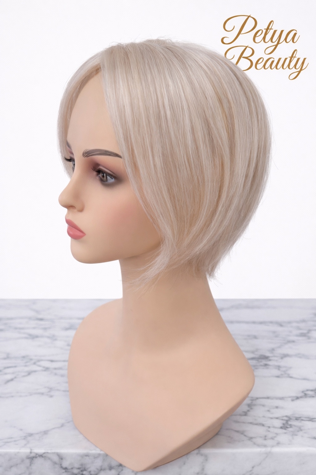 Тупе - 100% естествен косъм – Модел МИНИ - Бяло пепелно русо