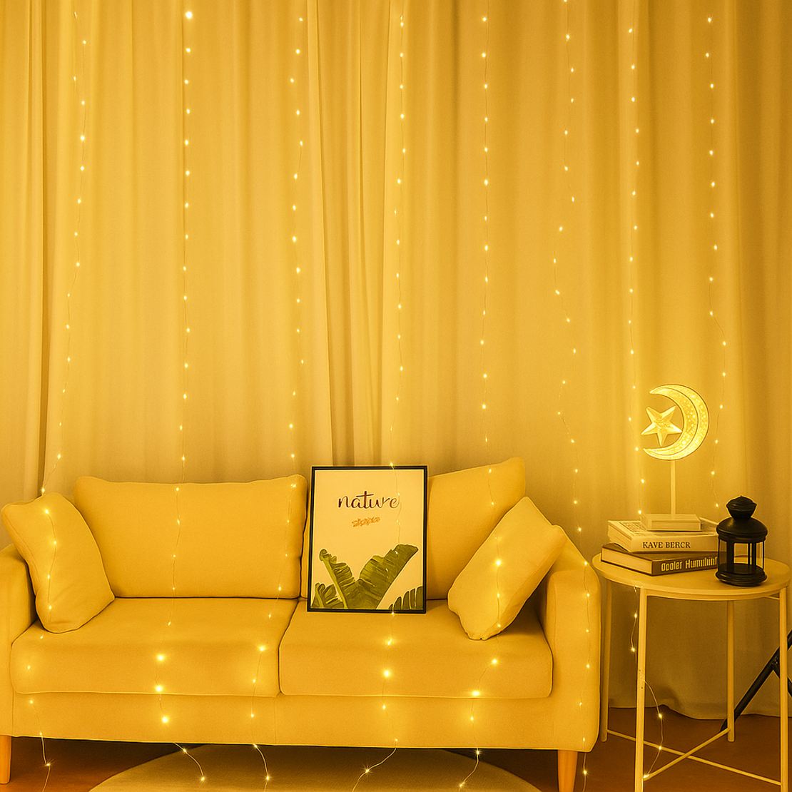 Коледни LED лампички с дистанционно управление 300LED 300см 300см Завеса