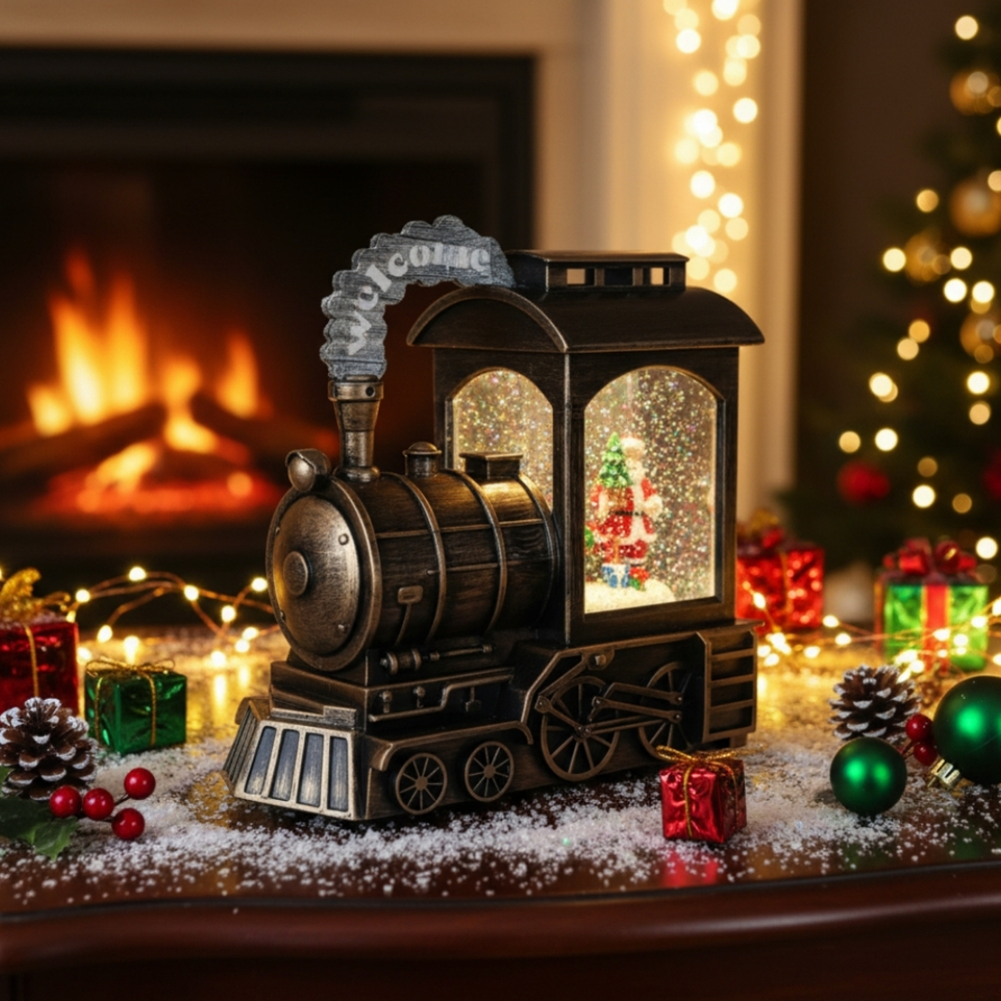 Музикална Коледна декорация влак – снежни човеци или Дядо Коледа