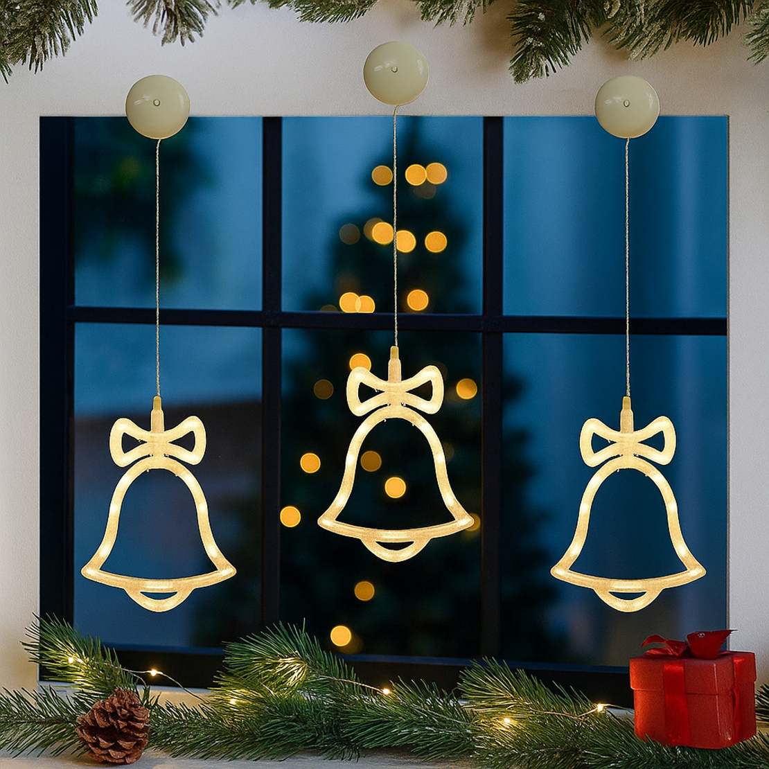 Коледна залепваща се украса с LED светлини