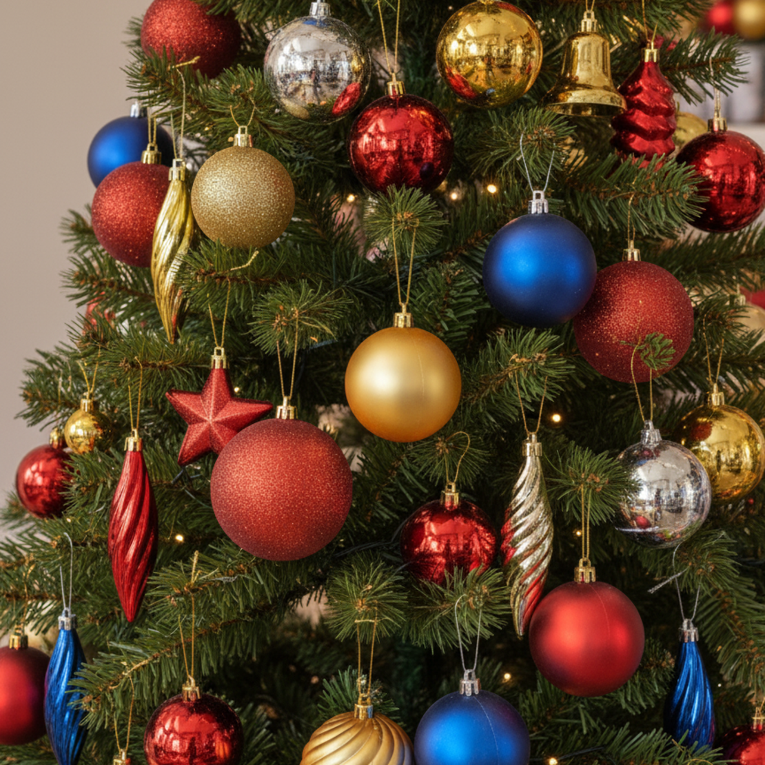 Комплект от орнаменти за елха - декорация за Коледа и Нова година