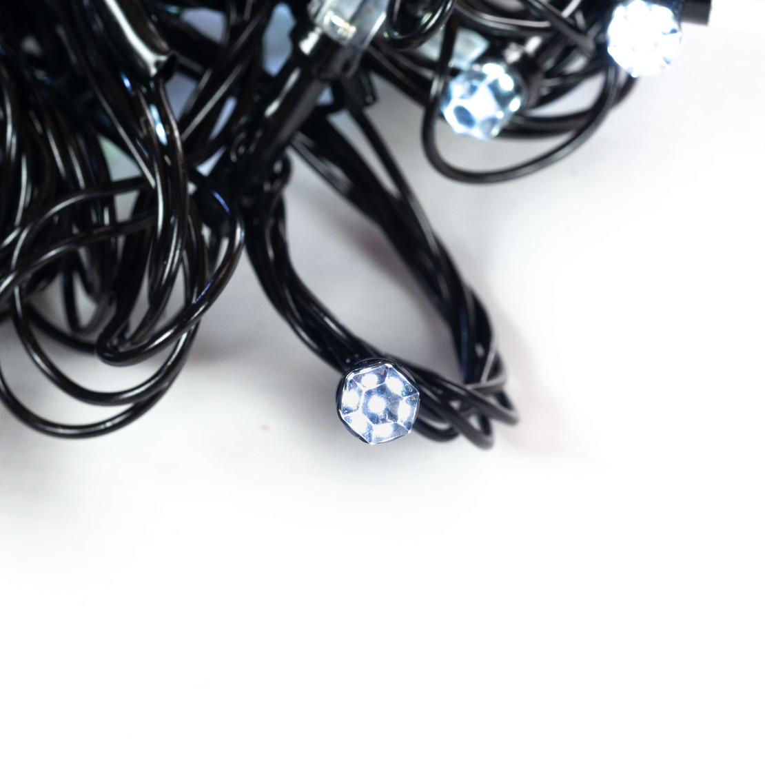 Коледни лампички кристал с удължител 10 метра 100 лампи