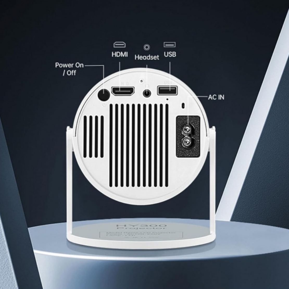 Преносим мини проектор Android 11 HDMI връзка USB AV Audio jack3.5mm ротация на 180 градуса