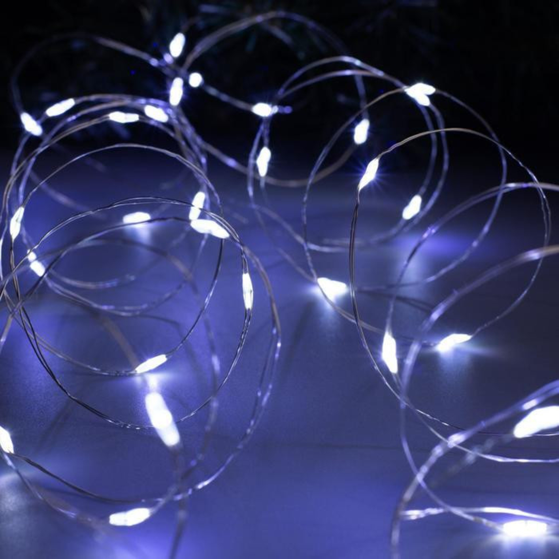 LED гирлянд с дистанционно 8 режима 500 LED 50 метра студено бял