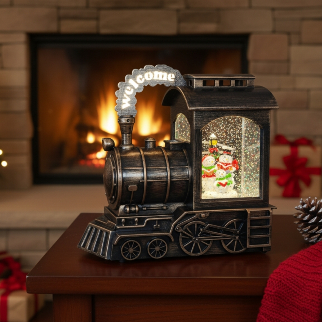 Музикална Коледна декорация влак – снежни човеци или Дядо Коледа