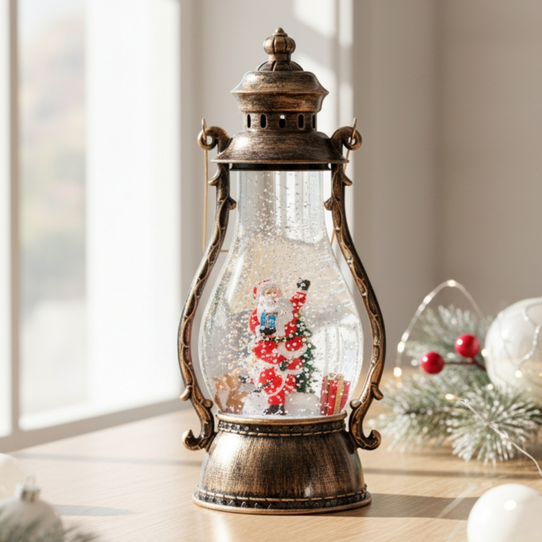 Коледен фенер с Дядо Коледа в три варианта