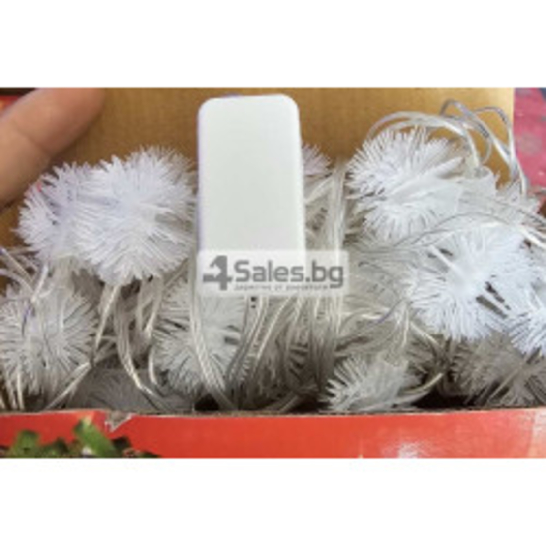 Многоцветни коледни LED лампички с топчета - Многоцветни дължина - 5м 28бр лампички