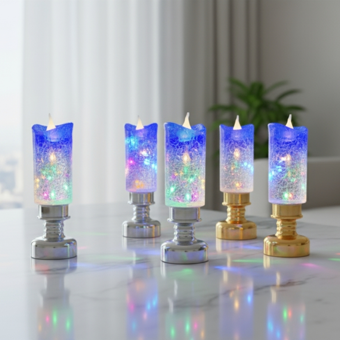 Коледна LED свещ с многоцветни светлини