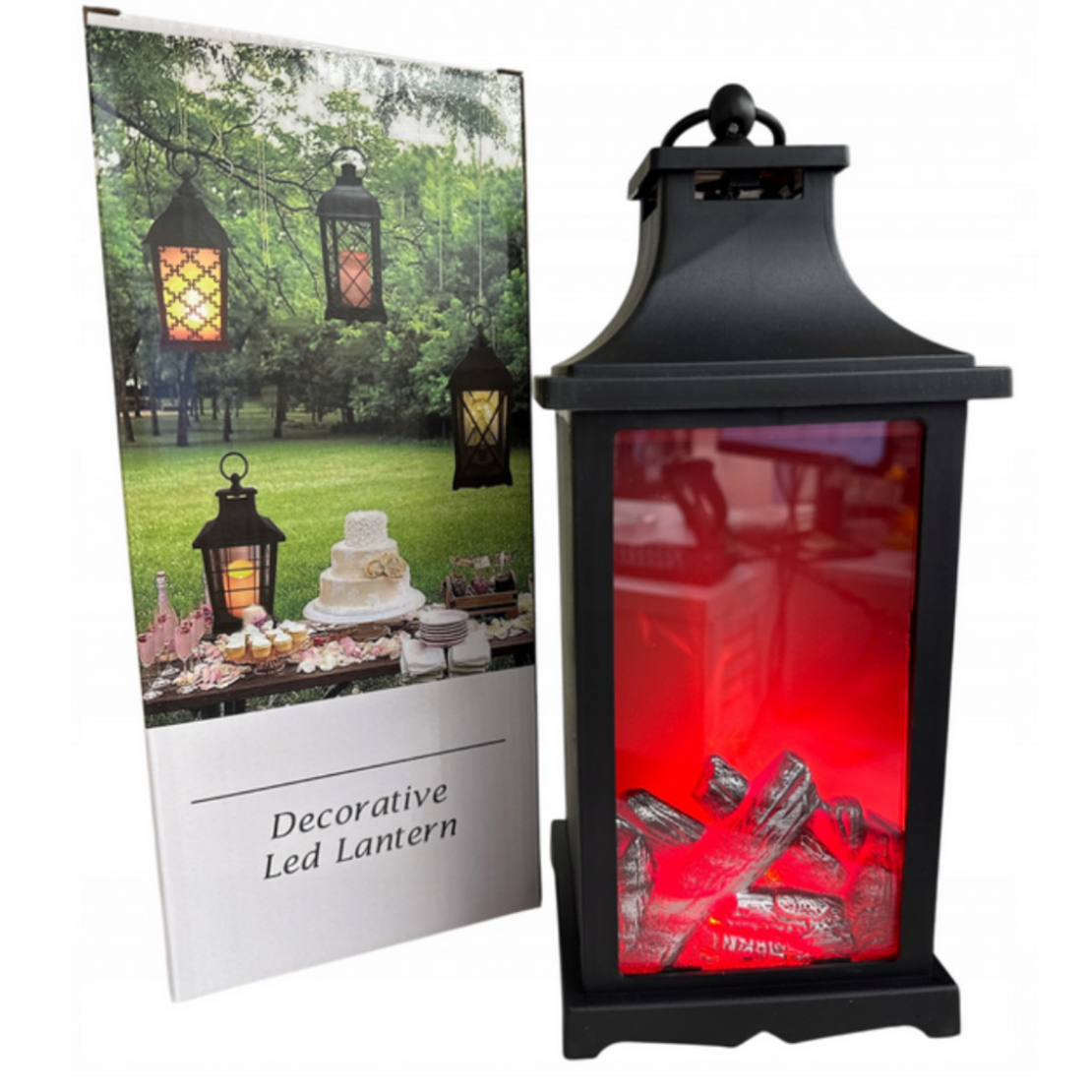 LED декоративен фенер с ефект на жив пламък